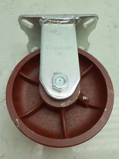 Pegasus P27R-D080R-18 8" Kingpinless Plate Rigid Caster 5400lb 10 1/8" Mount Ht