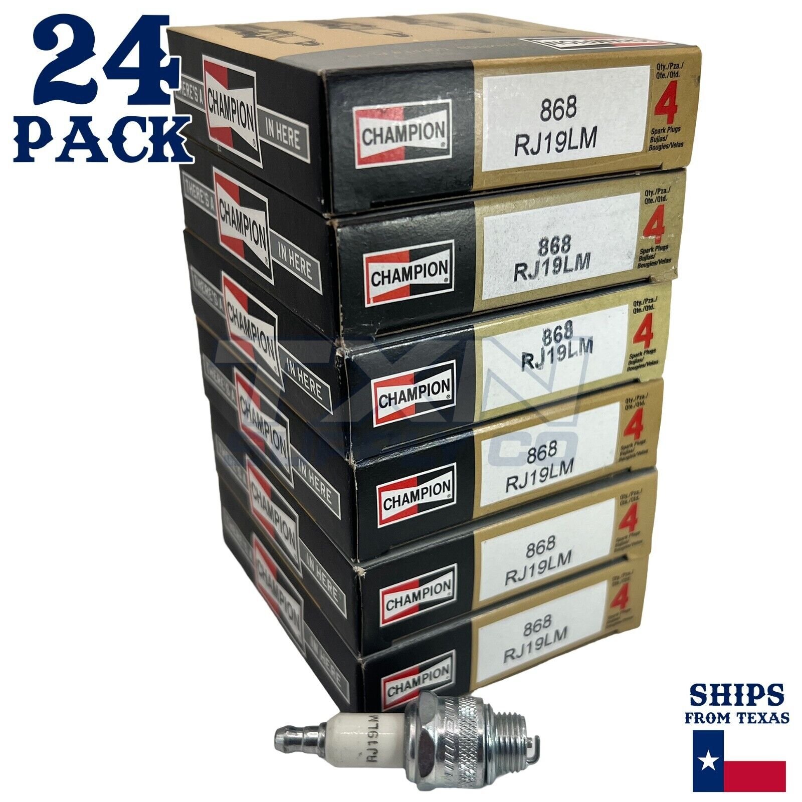 Lot De 3 Bougies D’allumage RJ19LM – Compatible Briggs & Stratton 796112, Tecumseh – Pour Tondeuse 4 Temps, Outils De Jardin - 6