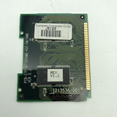 Compaq 8MB Memory # 213536-001 LTE 5000 5400 Series Kingston KTC-E5000 8 mb 1pc