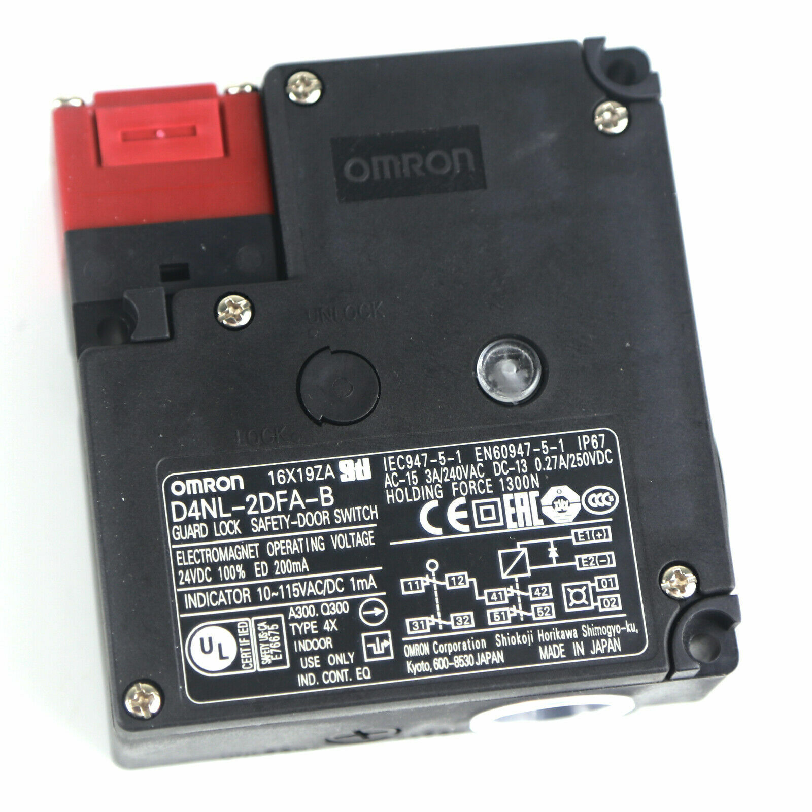 Omron NEW D4NL-2DFA-B PLC Safety Door-Lock Switch 24VDC 10A 2NC 2NC G1/2  ENTRY eBay