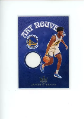 2020-21 Court Kings James Wiseman #AN-WIS Rookie RC Art Nouveau Jersey Relic