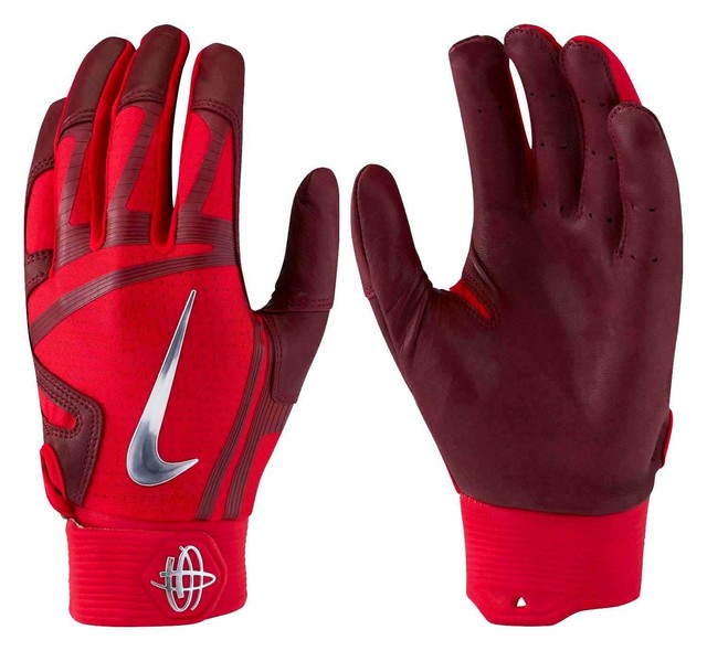 Nike Huarache Elite Leather Palm Batting Gloves Red White Size Large Gb0448 657 for sale online 
