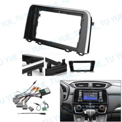 10.1'' Car Radio Stereo Frame Fascia Panel w/Can Harness for Honda CRV 2017-2020