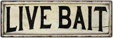 Live Bait Chic Vintage Look Farm House Wall Décor Metal Sign 106180028052