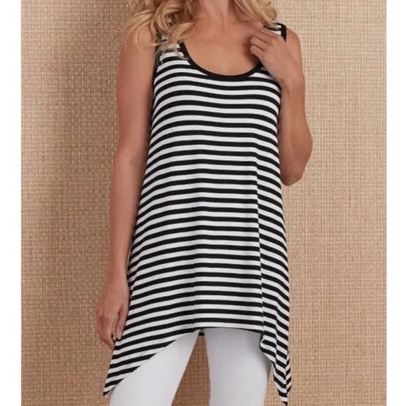 Soft Surroundings Small Timely Patterned Black & … - image 1