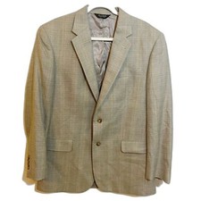Jos A Bank Signature Gold Silk Wool 2 Button Sport Coat 42 Reg Tan