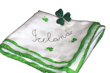 unworn polyester Brendan Ireland 26 1/2 x 26 1/2 scarf Irish Celtic  scarf ring