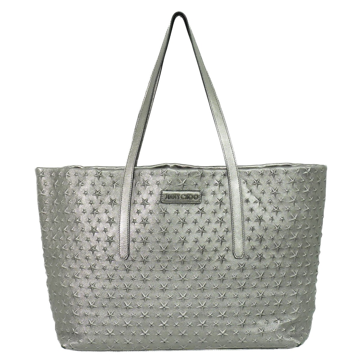JIMMY CHOO シルバー 星柄 バケットバッグ Jimmy Choo Star Studs Leather Shoulder Tote Bag Silver | eBay