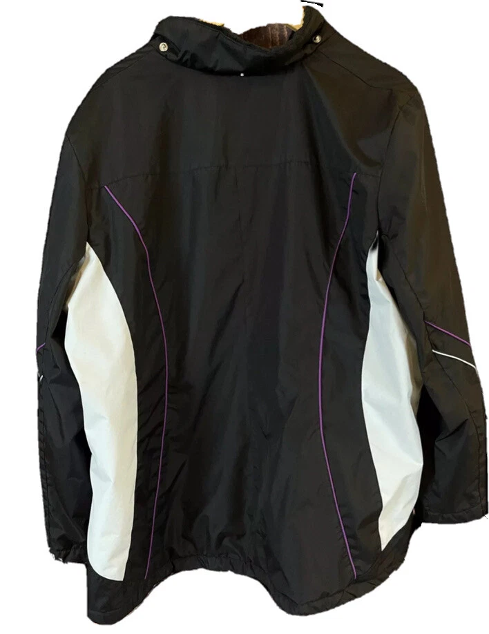 CHAQUETA DE ESQUÍ NEGRA INVIERNO REPELENTE AL AGUA ZEROXPOSUR - ABRIGO CON CAPUCHA TALLA 1X Foto 3 de 4