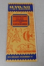 1920's Los Angeles Steamship Company Hawaii tourist brochure
