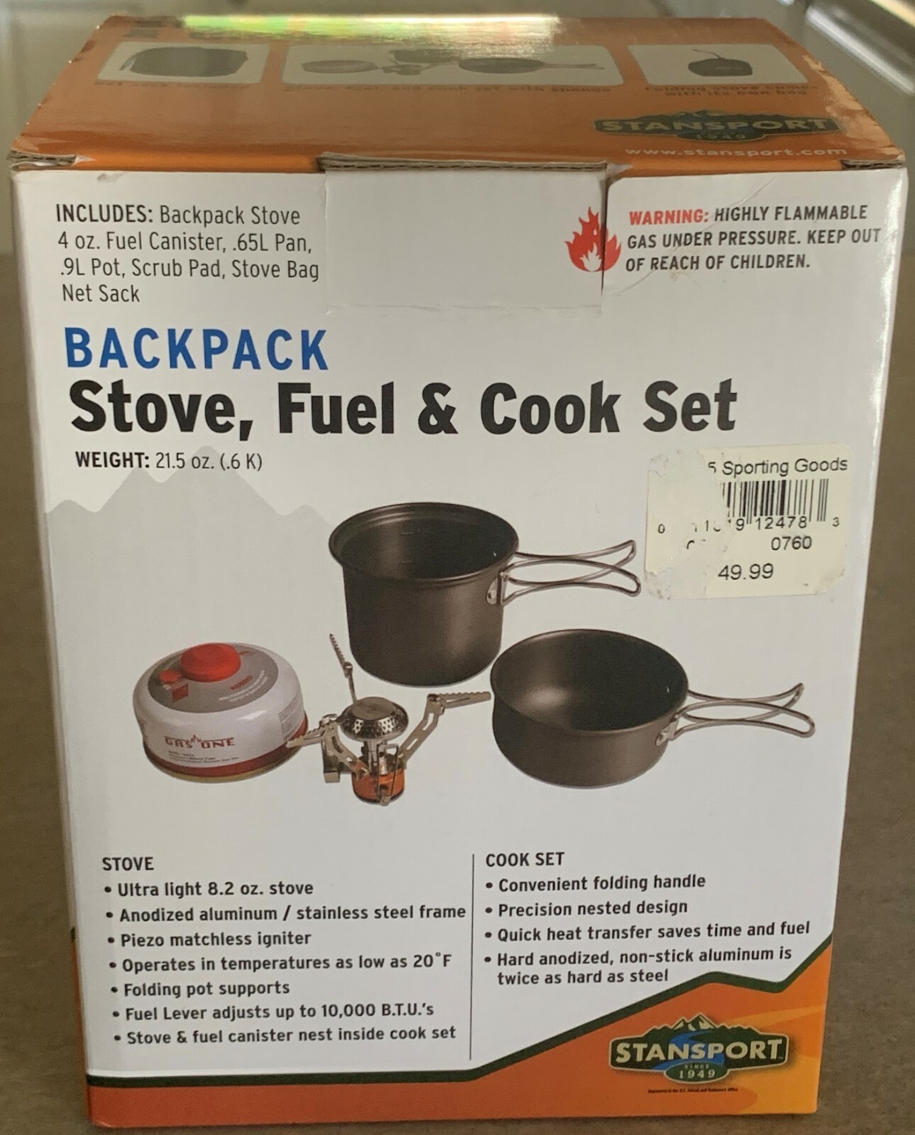 stansport backpack stove