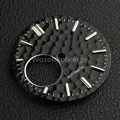28.5mm Black Honeycomb Texture Watch Dial Face For Seiko NH38 Movement
