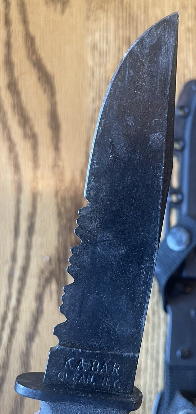 Kabar Olean NY USN MK1 Fixed 5” Blade Knife W/ Sheath eBay