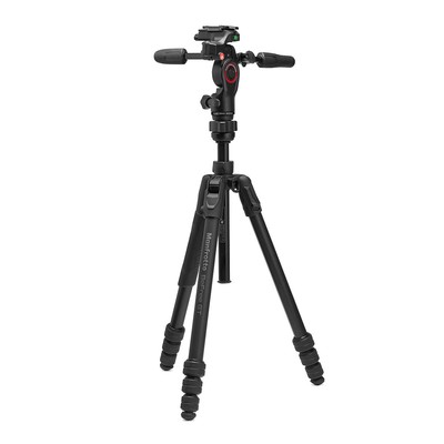 Manfrotto Befree GT PRO 4-Section Al Travel Tripod w/3-Way Pan/Tilt Head, Black