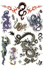 Éphémère Corps Bijoux Tatouage Jetable Tatouage Art Corporel Dragon