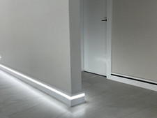 LED Baseboard Channel (pack 5) &ndash; PVC with Frosted Diffuser|Modern Ambient Light