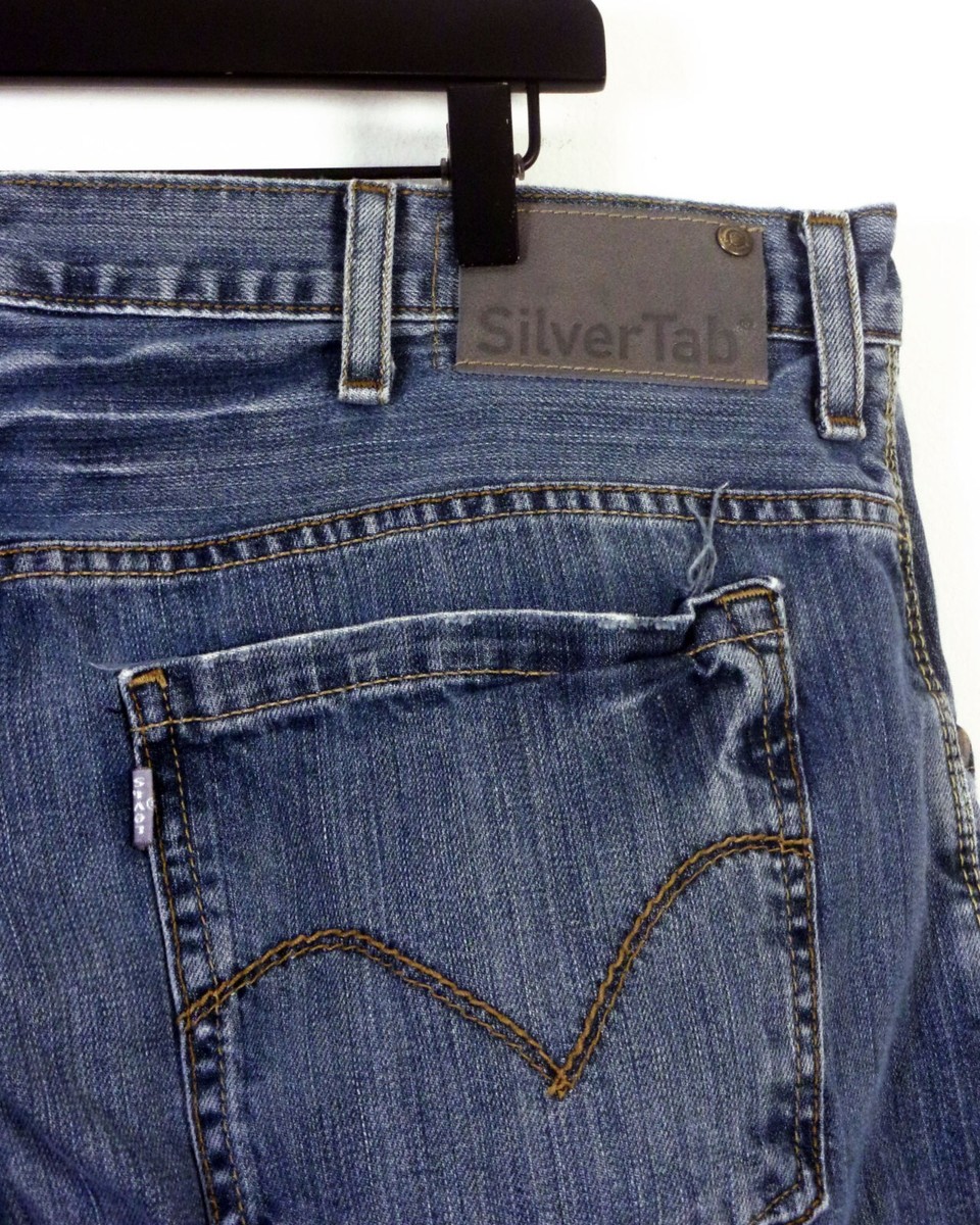 vintage 00s Y2K EUC Levis Silvertab BAGGY Denim Jeans Hip Hop Wide 