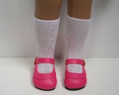 Dark Pink Classic Doll Shoes For 16''- 17'' Sasha & 18'' Magic Attic (Debs)