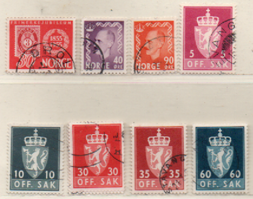 Norwegen 1955 siehe Bild 8 Marken gestempelt Norway used