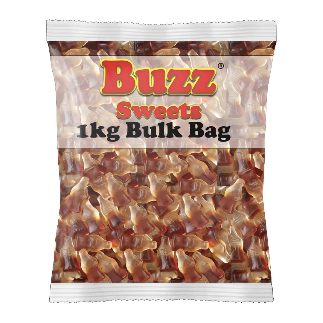 Buzz Sweet's Cola Bottles - Retro Sweets - 1kg Bulk Bag