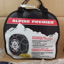 Used, Alpine Premier Diamond Pattern Tire Snow Chains,passenger vehicle car 1555