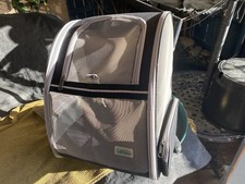 LaiFug Medium Gray Mesh Small Animal Carrier Backpack