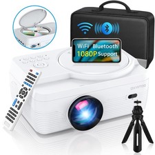 Full HD WiFi Bluetooth Projector Built in DVD Player, 12000LM 1080P Supported...