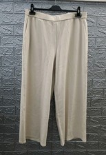 New EILEEN FISHER Lightweight Ponte Wide Leg Pant Parus Cream Size Large