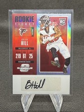 2017 PANINI CONTENDERS OPTIC BRIAN HILL ROOKIE TICKET RED PRIZM AUTO /75 #165