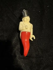 Vtg. Italian Cornicello, Lucky Gobbo, Red Horn Hunchback. Key Chain, Car Mirror.