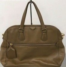 Marc By Marc Jacobs Leather Double Handles Zipper Satchel Bag - Y2K