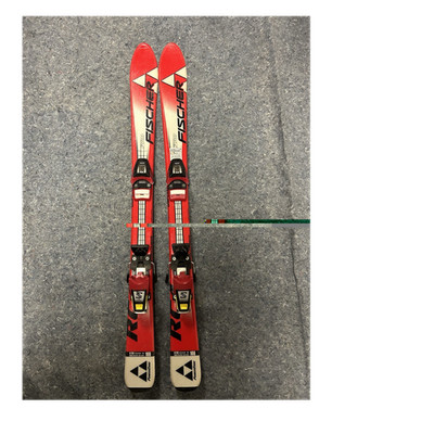 Fischer Pro Downhill Skis 108cm Red 95-65-84 R8 Salomon 300 Bindings