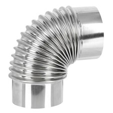 Plated Metal Stove Chimney Elbow 90 Degree Stainless Steel Pipe Connector