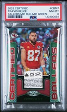 2023 Panini Certified Travis Kelce Mirror Green Laundry Tag PATCH #5/5 PSA 8