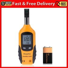Digital Psychrometer - Handheld Temperature and Humidity Meter Gauge with Dew...