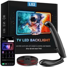 TV LED Backlight with Sensor, LED Sync Lights for TV 55-65 Inch, Multicolor