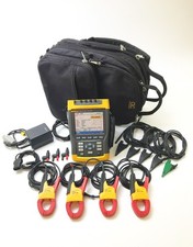 Fluke 434 Power Quality Analyzer With Accessories Bag Tested Works 4x i400s