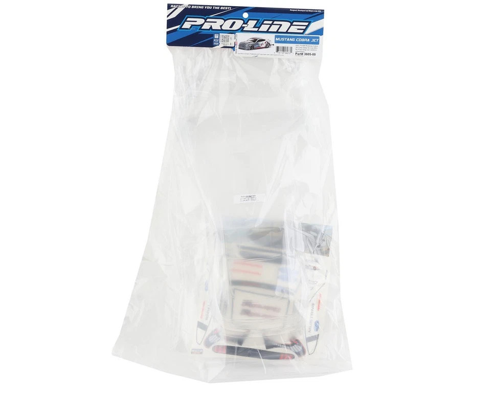 Pro-Line 3605-00 Losi Mini 1/16 Ford Mustang Cobra Jet Clear No-Prep Drag Body - Image 4 of 4
