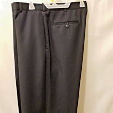 Roundtree  Yorke Flat Front Men's Navy Dress Pants New 38W x 34L Expander Waist