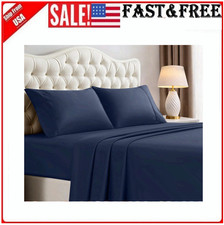 Bedding King Bed Sheets Set - 4 Piece Bedding - Shrinkage and Fade Resistant New