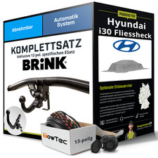 Für HYUNDAI i30 Fliessheck Typ GD Anhängerkupplung abnehmbar +eSatz 13pol 11-17