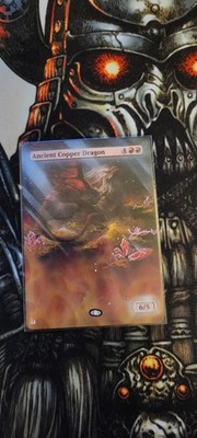 MTG ALTER: Ancient Copper Dragon, by Lur Alters. Full art alter/foil spray