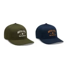 FOX SUPPLY Flexfit Snapback Cap Curved Brim Embroidered Logo Black