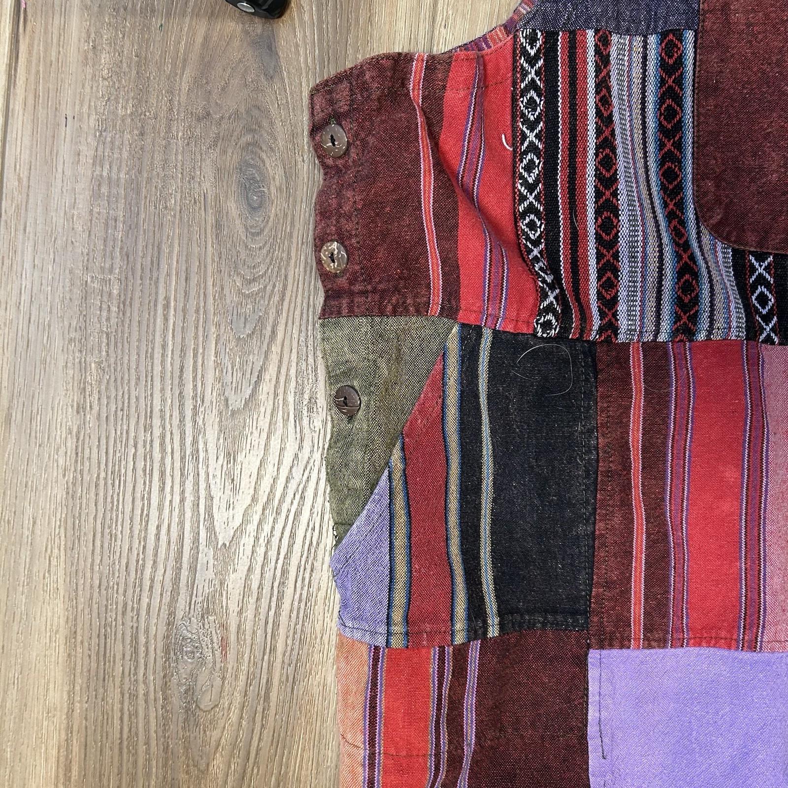 Rising International patchwork overall joggers si… - image 4