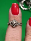 Sterling Silver 925 Vintage Ring Marquise Illusion Style Sz 6 NR