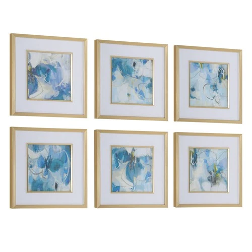 Uttermost 32354 Fresh Start Framed Floral Drawing Print - Set of - Blue - Picture 3 of 5