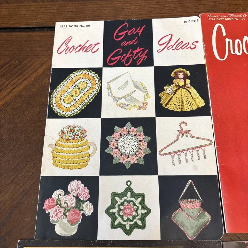Vintage Lot of 6 Crochet Instructional Booklets -1951, 1953, Unknown Dates - Image 2 of 4