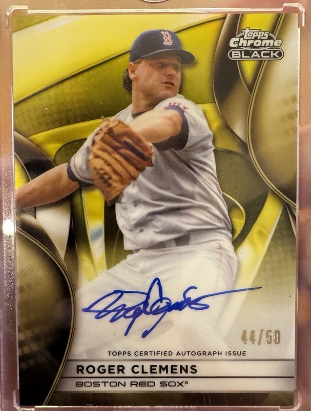 Roger Clemens 2025 Topps Chrome Black Gold Auto /50