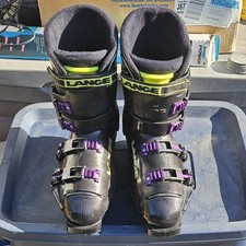 Lange Ski Boots XR8.5 Men's Size 9-9.5 313MM Black Italy Snow Winter