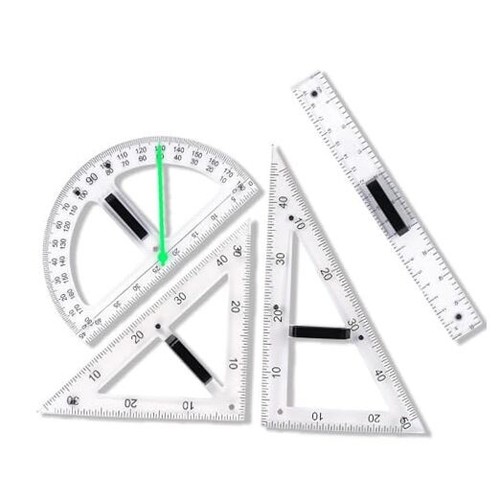 Triangular Protractor Clear Magnetic Geometry Tool, Protractor, Triangle Rulers Easy Transparent ...
